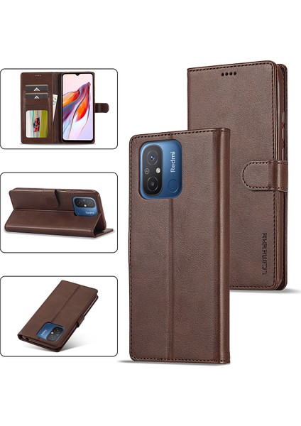 Xiaomi Redmi 12C Için Flip Standlı Deri Cüzdan Telefon Kılıfı (Yurt Dışından)