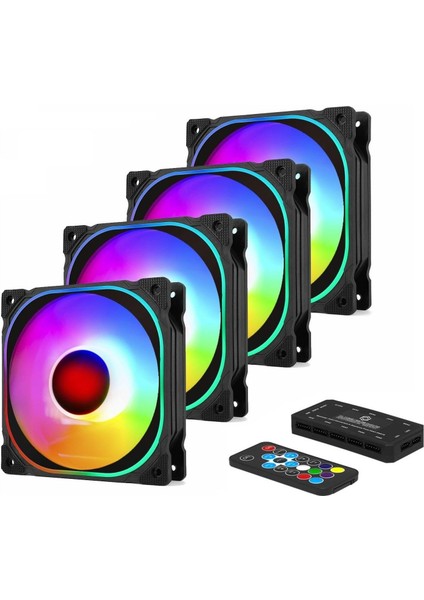 Frısby FCL-F1274C 4X120 Argb Fan+ Kontrol Hub Kasa Fanı