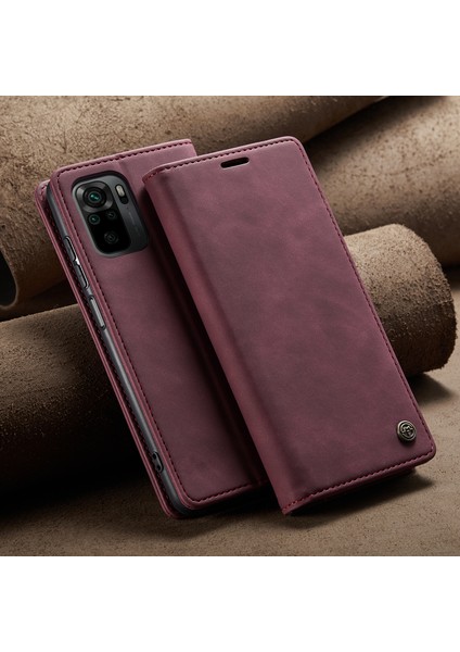 Xiaomi Redmi Note 10 4g / Note 10S Için Retro Pu Deri Cüzdan Flip Standlı Telefon Kılıfı (Yurt Dışından)