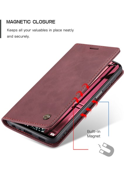 Xiaomi Redmi Note 10 4g / Note 10S Için Retro Pu Deri Cüzdan Flip Standlı Telefon Kılıfı (Yurt Dışından)