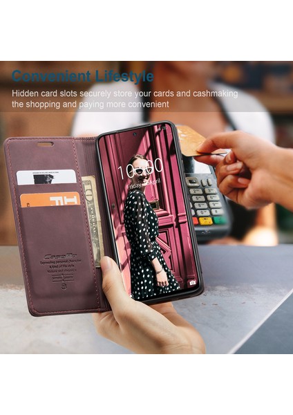 Xiaomi Redmi Note 10 4g / Note 10S Için Retro Pu Deri Cüzdan Flip Standlı Telefon Kılıfı (Yurt Dışından)