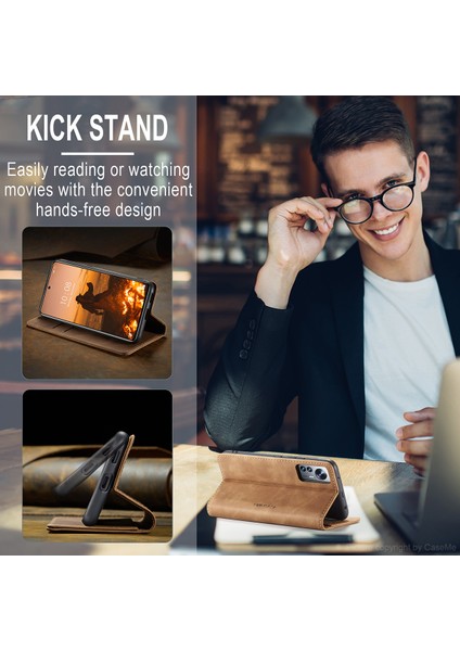 Xiaomi 12 Lite Için Retro Pu Deri Cüzdan Flip Standlı Telefon Kılıfı (Yurt Dışından)