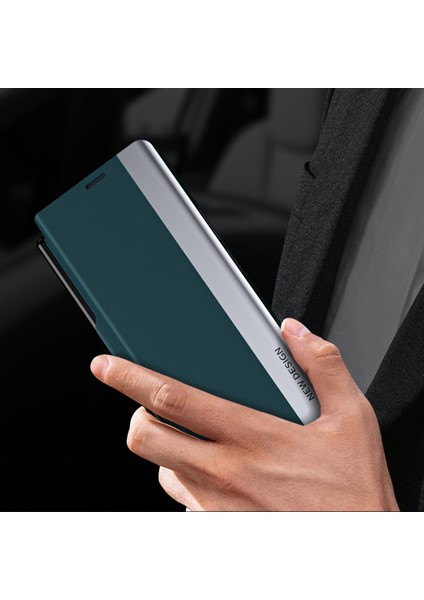 Samsung Galaxy Z Fold 3 5g Için Ince Flip Deri Manyetik Kapatma Telefon Kılıfı Lacivert (Yurt Dışından)