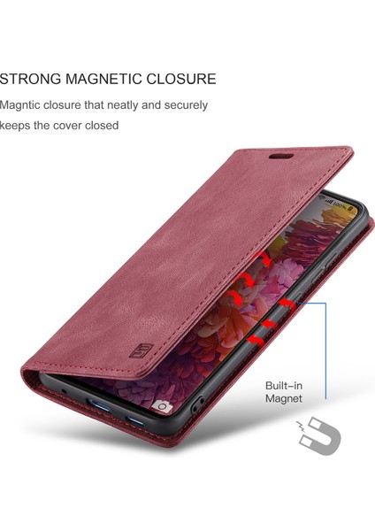Samsung Galaxy S20 Fe 5g Için Vinil Deri Kapak Flip Cüzdan Standı Telefon Kılıfı (Yurt Dışından)