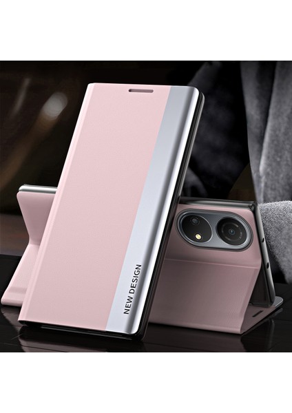 Honor X7 Için Ince Flip Deri Manyetik Kapatma Telefon Kılıfı (Yurt Dışından)
