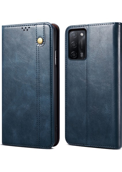 Oppo A55 5g Için Pu Deri Manyetik Flip Cüzdan Standlı Telefon Kılıfı (Yurt Dışından)