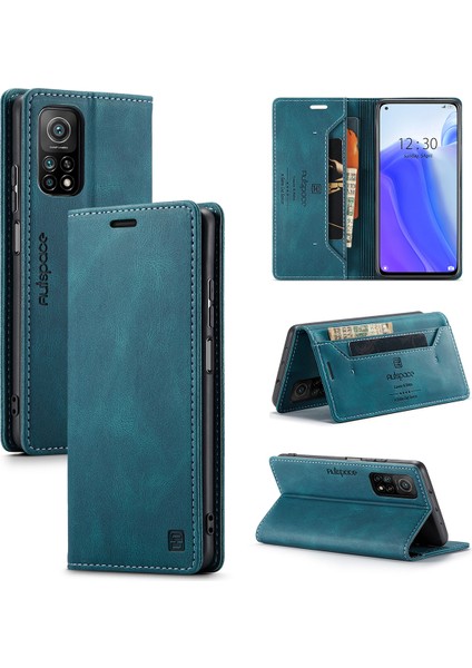 Xiaomi Mi 10T / Mi 10T Pro Için Vinil Deri Kapak Flip Cüzdan Standı Telefon Kılıfı (Yurt Dışından)