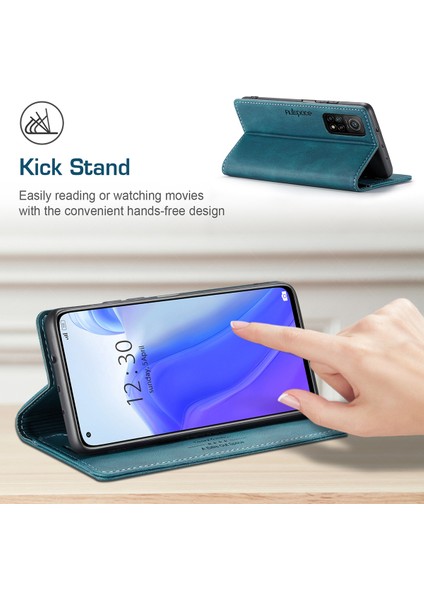 Xiaomi Mi 10T / Mi 10T Pro Için Vinil Deri Kapak Flip Cüzdan Standı Telefon Kılıfı (Yurt Dışından)