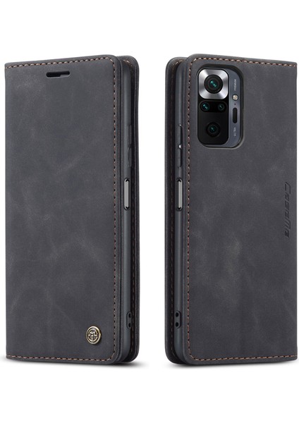 Xiaomi Redmi Note 10 Pro/note 10 Pro Max Için Retro Pu Deri Cüzdan Flip Standlı Telefon Kılıfı (Yurt Dışından)