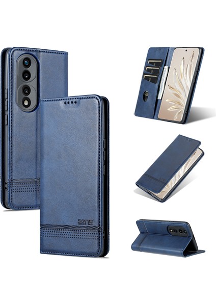 Honor 70 Için Vintage Deri Cüzdan Standı Telefon Kılıfı (Yurt Dışından)