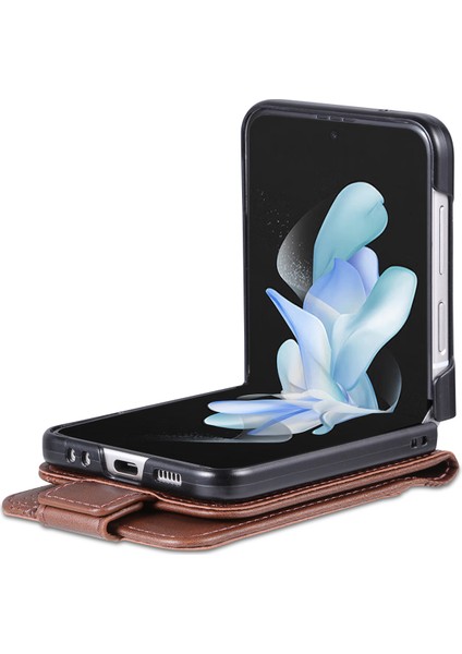 Samsung Galaxy Z Flip 4 5g Için Vintage Deri Cüzdan Standı Telefon Kılıfı (Yurt Dışından) modelleri