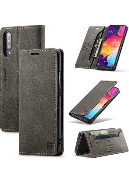 Samsung Galaxy A50 / A50S / A30S Için Vinil Deri Kapak Flip Cüzdan Standı Telefon Kılıfı (Yurt Dışından)