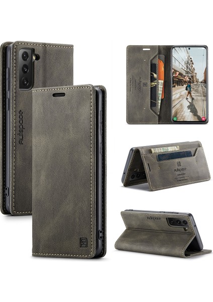 Samsung Galaxy S21 Fe 5g Için Vinil Deri Kapak Flip Cüzdan Standı Telefon Kılıfı (Yurt Dışından)