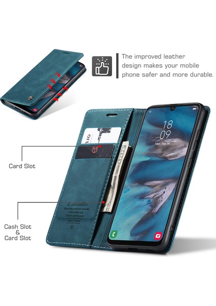 Samsung Galaxy A34 5g Için Retro Pu Deri Cüzdan Flip Standlı Telefon Kılıfı (Yurt Dışından)