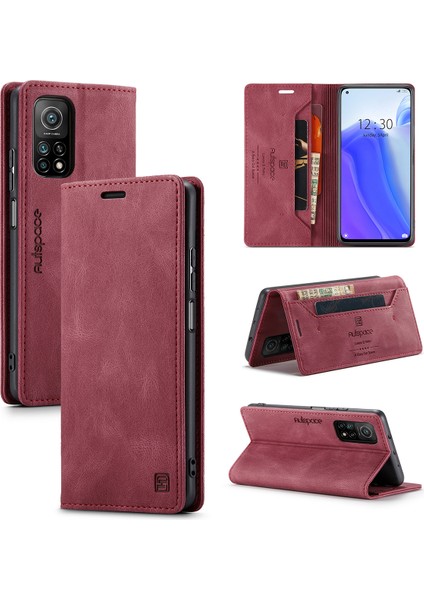 Xiaomi Mi 10T / Mi 10T Pro Için Vinil Deri Kapak Flip Cüzdan Standı Telefon Kılıfı (Yurt Dışından)