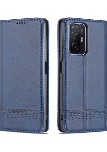 Xiaomi Mi 11T / Mi 11T Pro Için Vintage Deri Cüzdan Standı Telefon Kılıfı (Yurt Dışından)