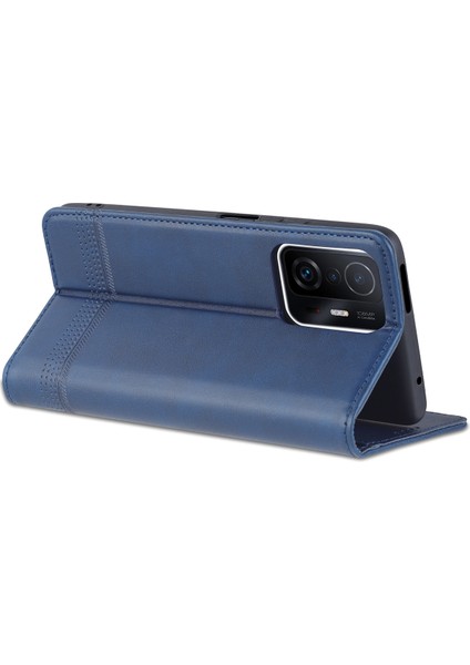 Xiaomi Mi 11T / Mi 11T Pro Için Vintage Deri Cüzdan Standı Telefon Kılıfı (Yurt Dışından)