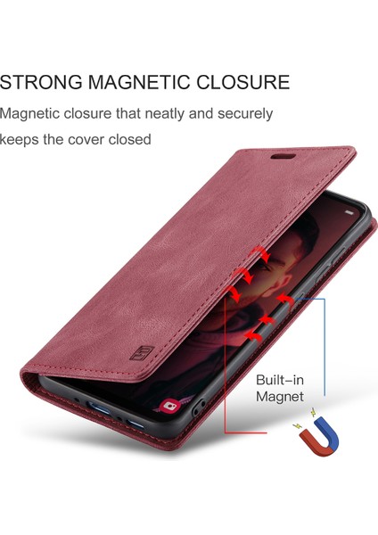 Samsung Galaxy A34 5g Için Vinil Deri Kapak Flip Cüzdan Standı Telefon Kılıfı (Yurt Dışından)
