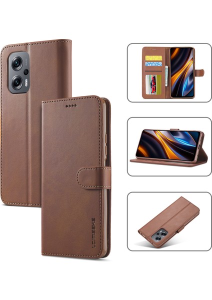 Xiaomi Poco M5 / Poco M4 5g Için Flip Standlı Deri Cüzdan Telefon Kılıfı (Yurt Dışından)