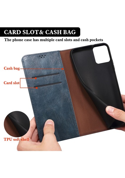 Oppo Reno6 Z Için Pu Deri Manyetik Flip Cüzdan Standlı Telefon Kılıfı (Yurt Dışından) indirimleri