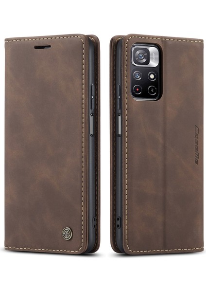 Xiaomi Redmi Note 11 4g / Note 11S Için Retro Pu Deri Cüzdan Flip Standlı Telefon Kılıfı (Yurt Dışından)
