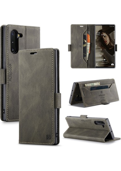 Samsung Galaxy Note 10 Için Vinil Deri Kapak Flip Cüzdan Standı Telefon Kılıfı (Yurt Dışından)