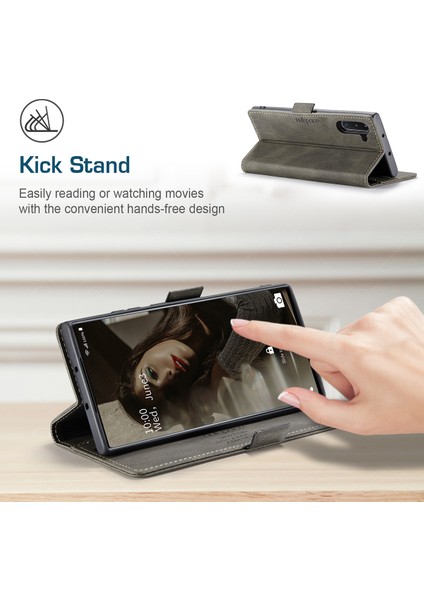 Samsung Galaxy Note 10 Için Vinil Deri Kapak Flip Cüzdan Standı Telefon Kılıfı (Yurt Dışından) modelleri