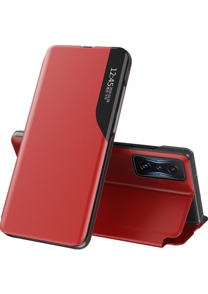 Xiaomi Poco F4 GT/K50 Gaming Için Akıllı Görünüm Flip Stand Pu Deri Telefon Kılıfı (Yurt Dışından)