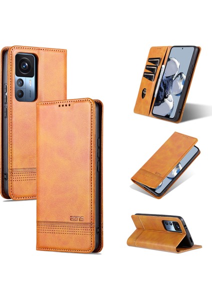 Xiaomi 12T / 12T Pro / Redmi K50 Ultra Için Vintage Deri Cüzdan Standı Telefon Kılıfı (Yurt Dışından)