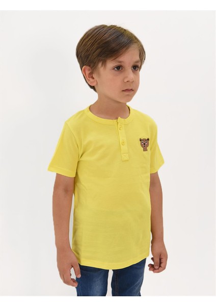 Erkek Çocuk Nakış Detaylı Hakim Yaka Tshirt fiyatları