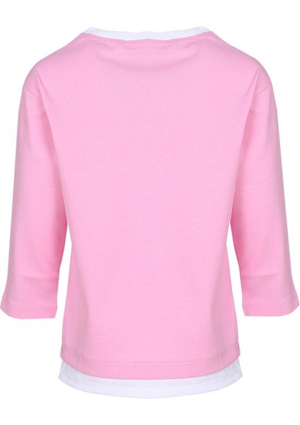 Kız Çocuk Love Baskılı Ekru Garni Detaylı Uzun Kol Pembe T-Shirt fırsatları