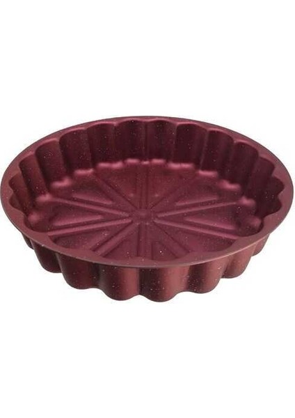 Kek Kalıbı Kırmızı Renk 26cm (Kalp Desenli)