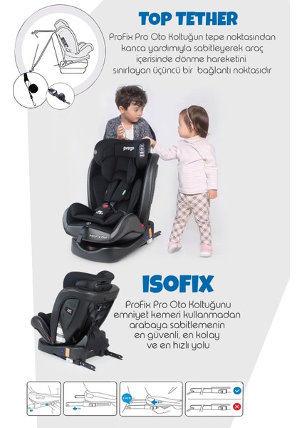 Profix 0-36 kg 360 ° Dönebilen İsofix'li Oto Koltuğu