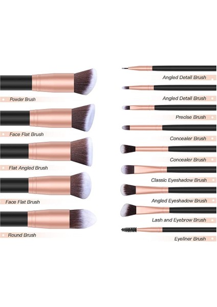 14 Parçalı Çantasız Makyaj Fırçası Seti (Yurt Dışından) modelleri