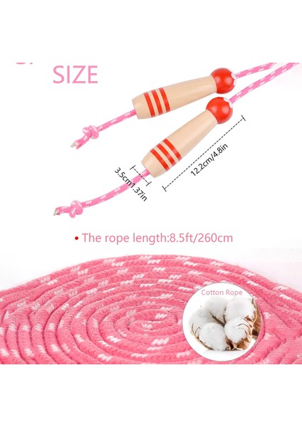 Ahşap Saplı Ip Atlama Kız-Pembe (Yurt Dışından)