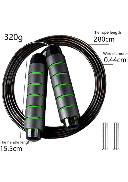 Ağırlık Taşıyan Çelik Tel Atlama Ipi 320G+2,8M 4,4mm (Yurt Dışından)