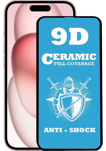 Apple iPhone 15 Tam Kaplayan Seramik Nano Esnek Ekran Koruyucu Cam