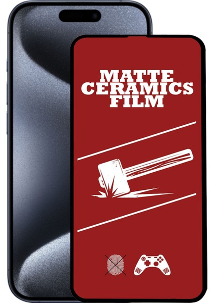 Apple iPhone 15 Pro Tam Kaplayan Mat Seramik Nano Esnek Ekran Koruyucu Cam