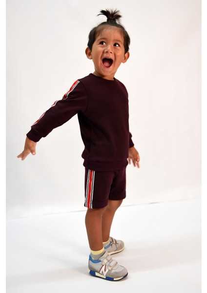 Erkek Çocuk Şerit Detaylı Siyah Alt-Üst Takım fırsatları