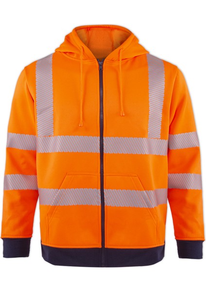 Olympus Contrast Safety Full Zıp Hooded Sweatshırt