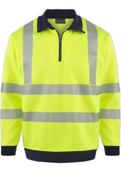 Olympus Contrast Safety 1/4 Zıp Polo Yaka Sweatshırt