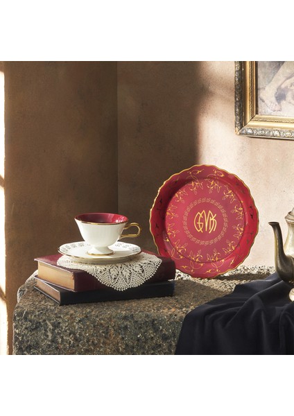 Cumhuriyet Yüzyılı Tulu Pasta Tabaklı Çay Takımı