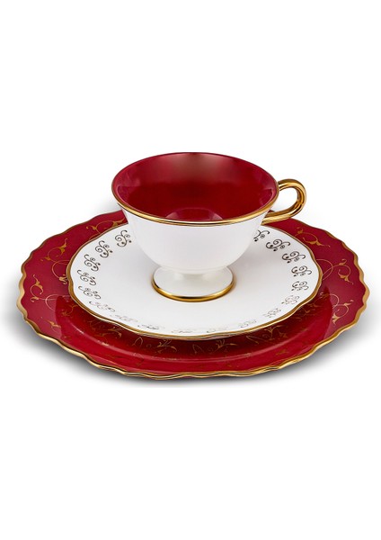 Cumhuriyet Yüzyılı Tulu Pasta Tabaklı Çay Takımı fiyatları