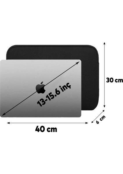 13¨-15.6¨ Inç Uyumlu Notebook Bilgisayar Laptop Evrak El Çantası Kumaş Çift Fermuarlı Kılıf Çanta