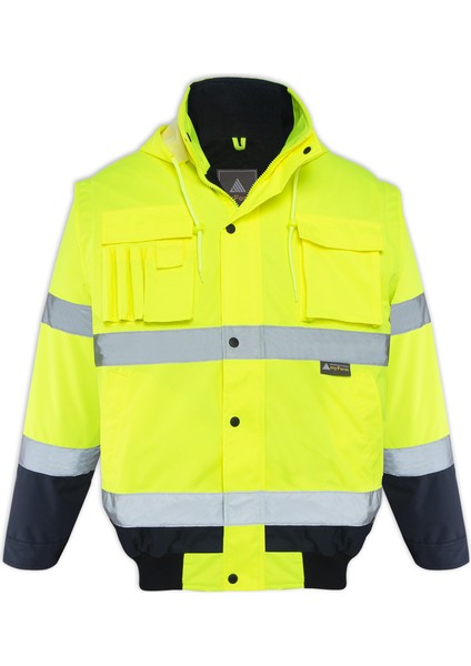 Olympus Multı Hı-Vıs Two-Tone 2 In 1 Bomber Jacket