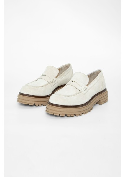 Kadın Bej Süet Deri Loafer Ayakkabı 33 52107 Bn Ayk SK23/24 fiyatları