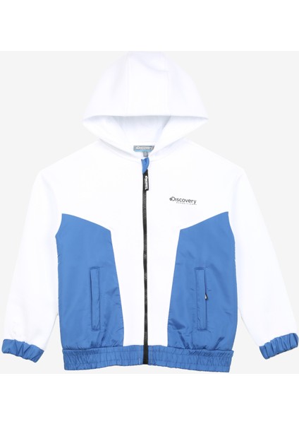 Beyaz Kız Çocuk Bisiklet Yaka Baskılı Sweatmont D3WG-SWT11