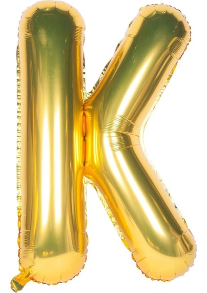 Folyo Balon Parti Süsleme Malzemesi 40 Inç 1 Metre Büyük Boy Harf Altın Renk