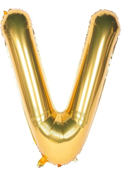 Folyo Balon Parti Süsleme Malzemesi 40 Inç 1 Metre Büyük Boy Harf Altın Renk
