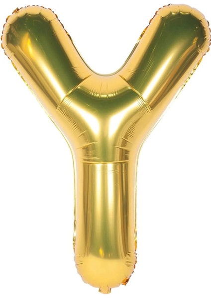 Folyo Balon Parti Süsleme Malzemesi 40 Inç 1 Metre Büyük Boy Harf Altın Renk